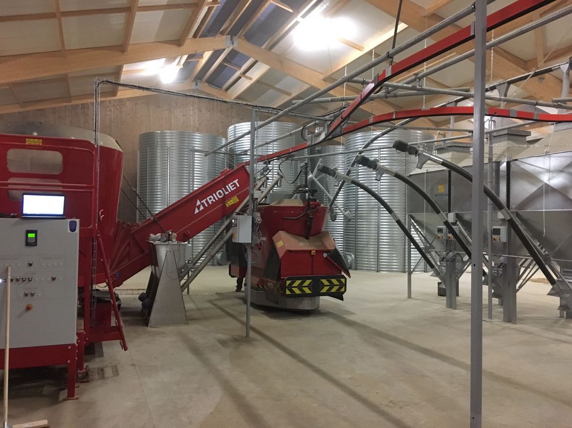 automatisch voeren met stationaire menger